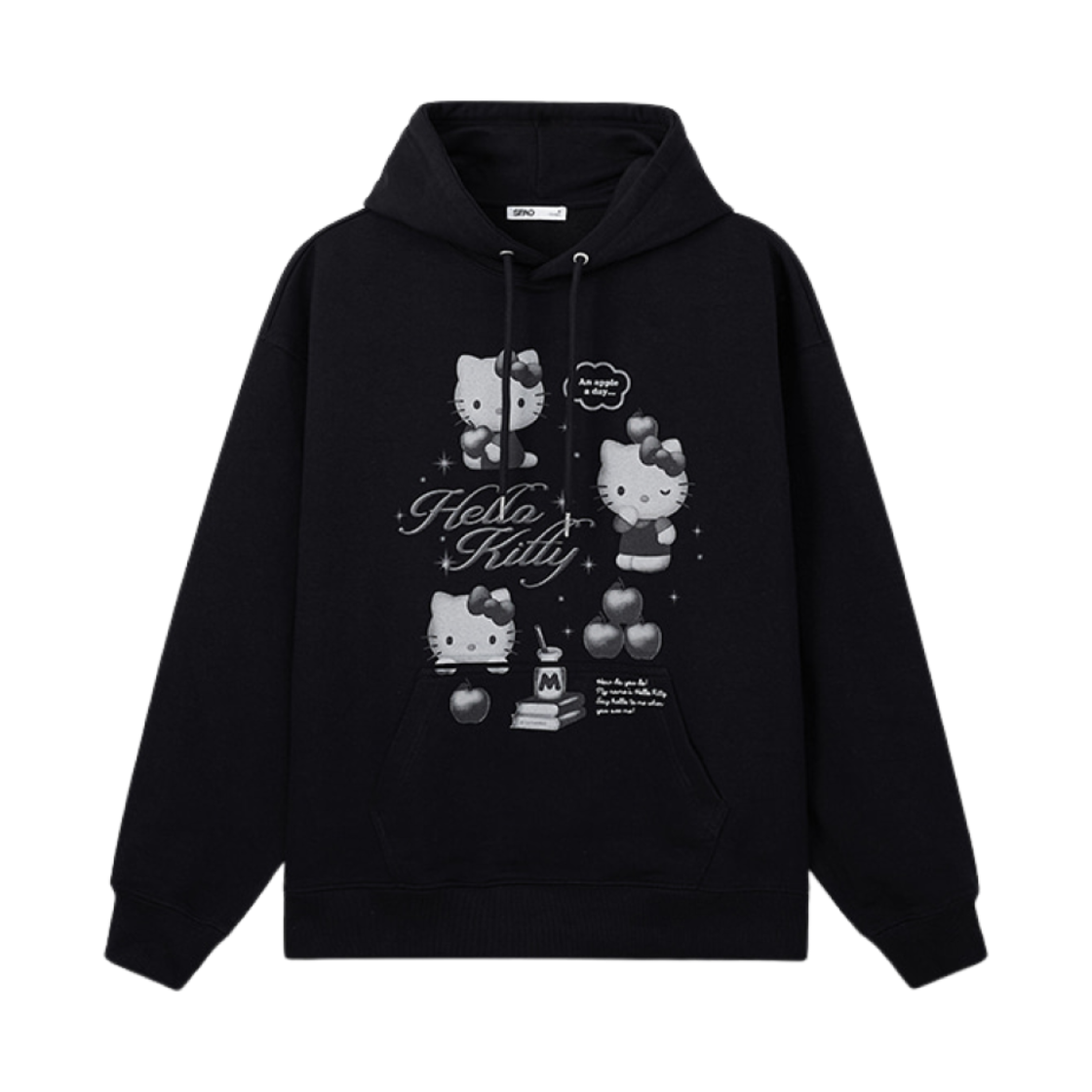 스파오 x 헬로 키티 후드 풀오버 블랙(Spao x Hello Kitty Hooded Pullover Black)