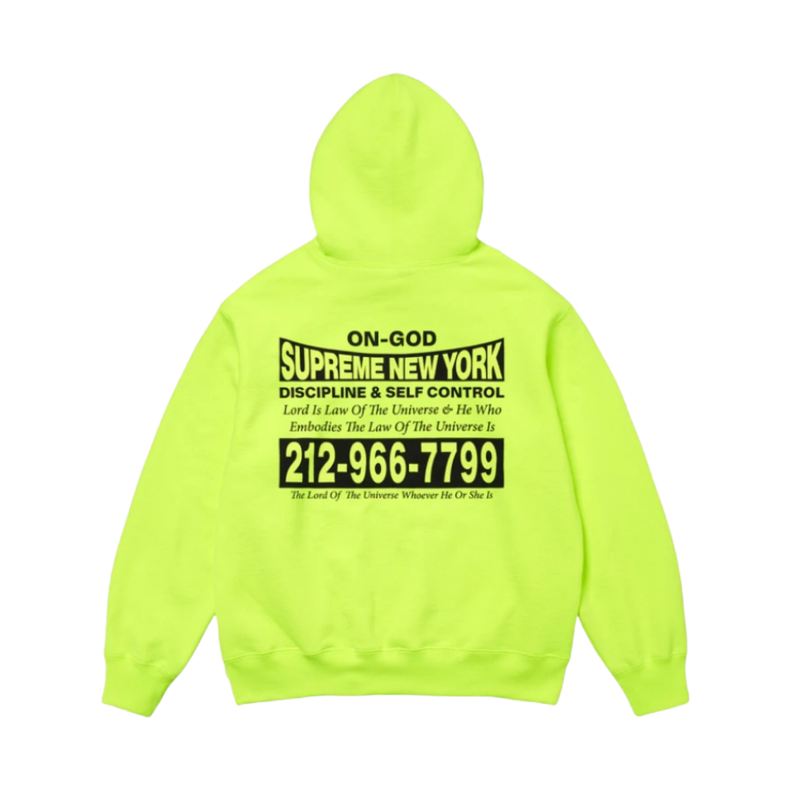 - Supreme On God Hooded Sweatshirt Bright Yellow - 24FW