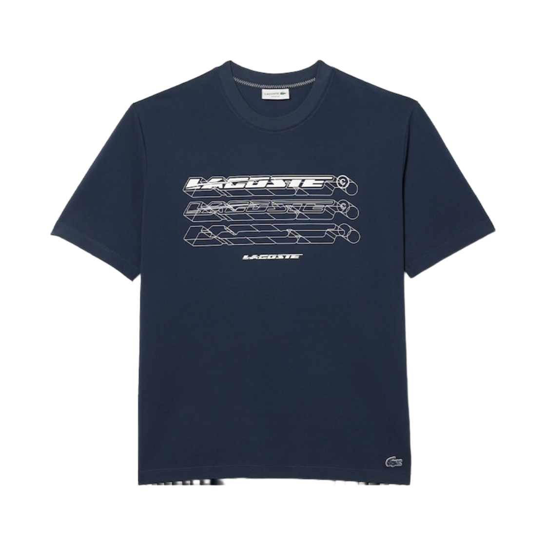 라코스테 액티브 로고 그래픽 티셔츠 블루(Lacoste Active Logo Graphic T-Shirt Blue) - 1