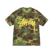 Stussy Stock Camo T-Shirt Camo Yellow