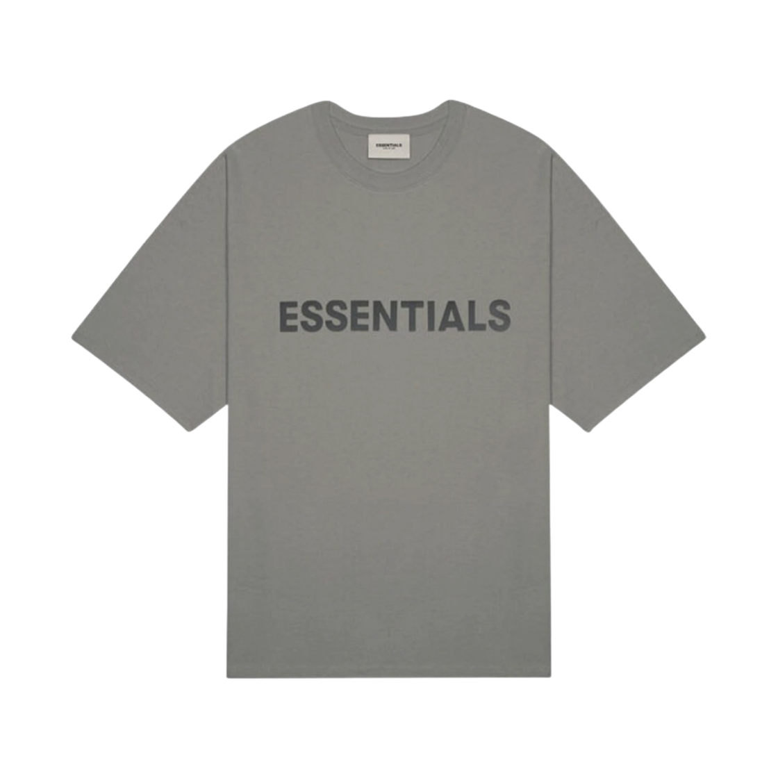 에센셜 3D 실리콘 아플리케 박시 티셔츠 그레이 플란넬/차콜 - 20SS