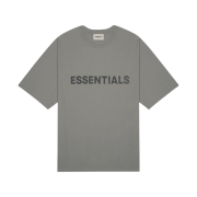 Essentials 3D Silicon Applique Boxy T-Shirt Gray Flannel/Charcoal - 20SS
