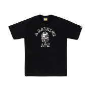 BAPE Heather Gray Camo College T-Shirt Black