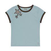 COYSEIO Triple Star Ringer Tee Pastel Blue