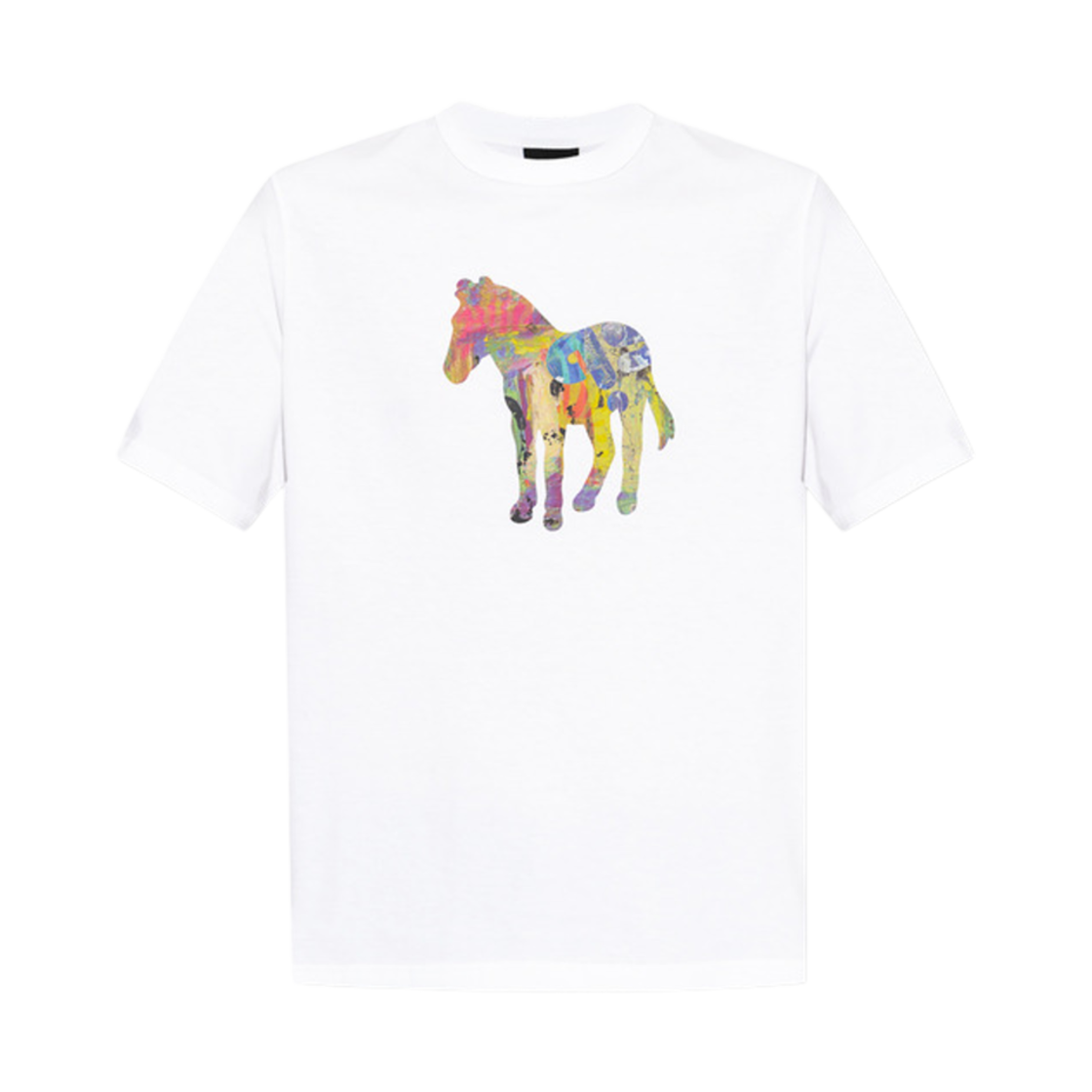 M2R-220X-PP4701-01 Paul Smith Craft Zebra Print T-Shirt White