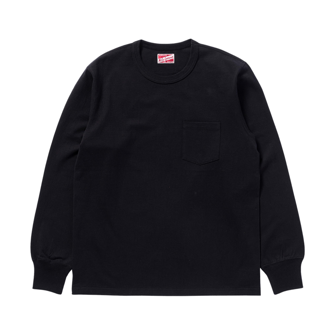 MC24019 The Real McCoy's Pocket Long Sleeve T-Shirt Black