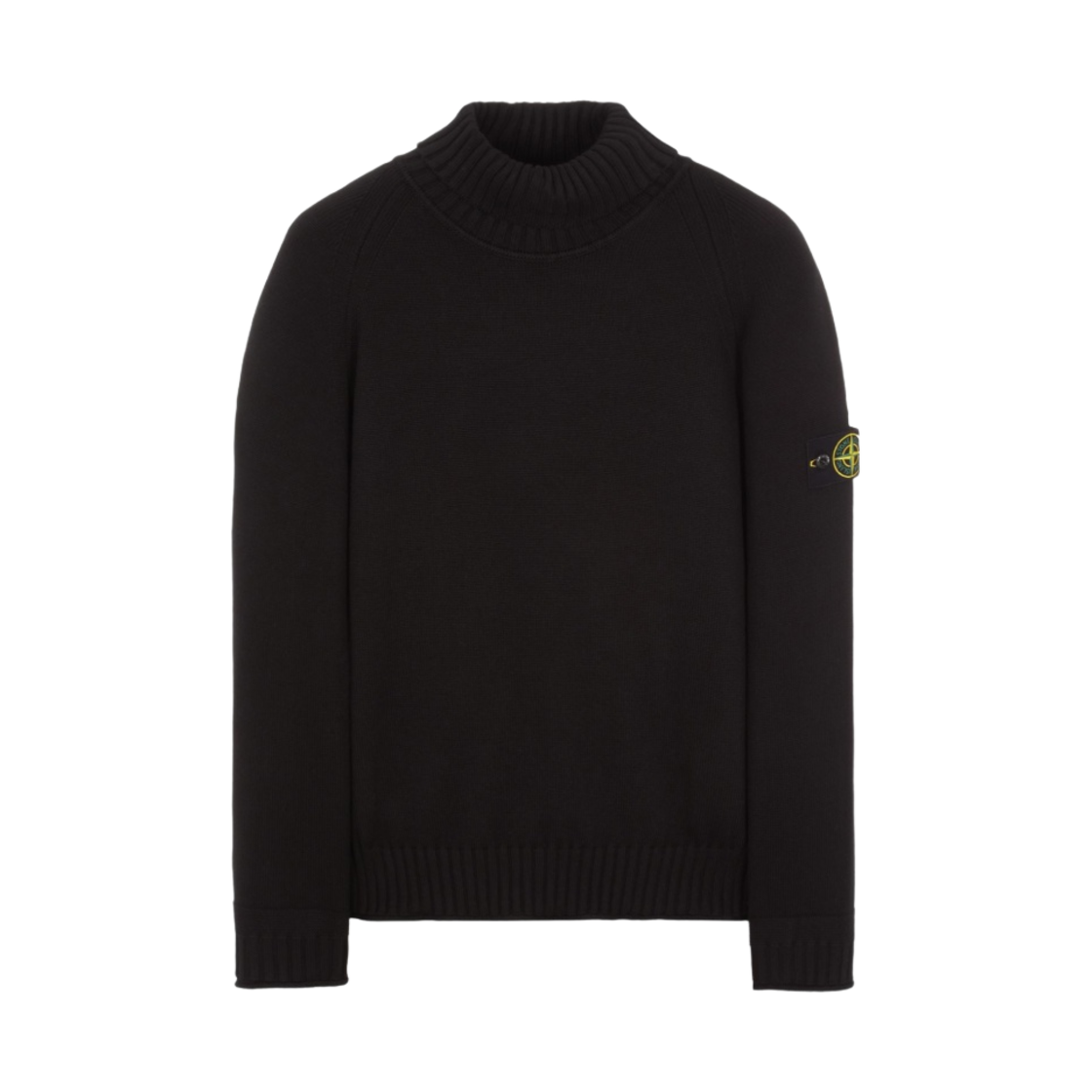스톤 아일랜드 505A2 윈터 코튼 터틀넥 니트 블랙 - 22FW(Stone Island 505A2 Winter Cotton Turtleneck Knit Black - 22FW) - 1