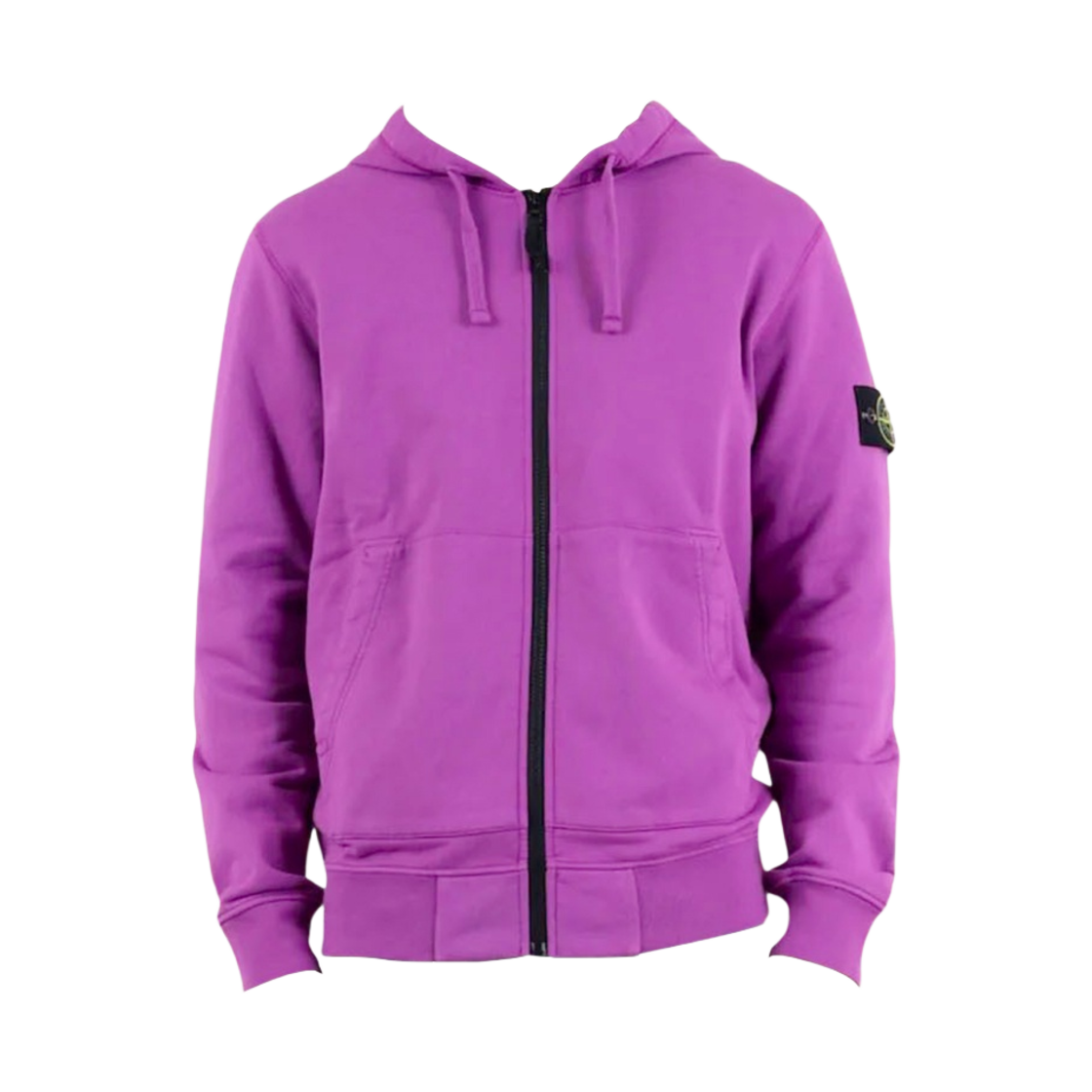 101564251-V0045 Stone Island 64251 Cotton Fleece Full Zip Hooded Sweatshirt Violet - 23SS