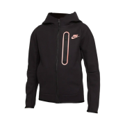 (Kids) Nike NSW Tech Fleece Brushed Full Zip Hoodie Black