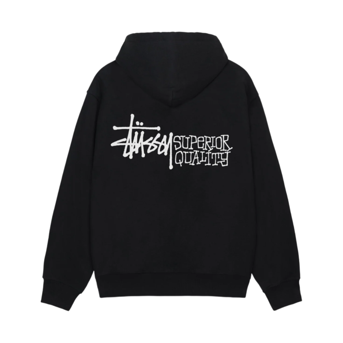스투시 슈페리어 퀄리티 집 후드 블랙(Stussy Superior Quality Zip Hoodie Black) - 1