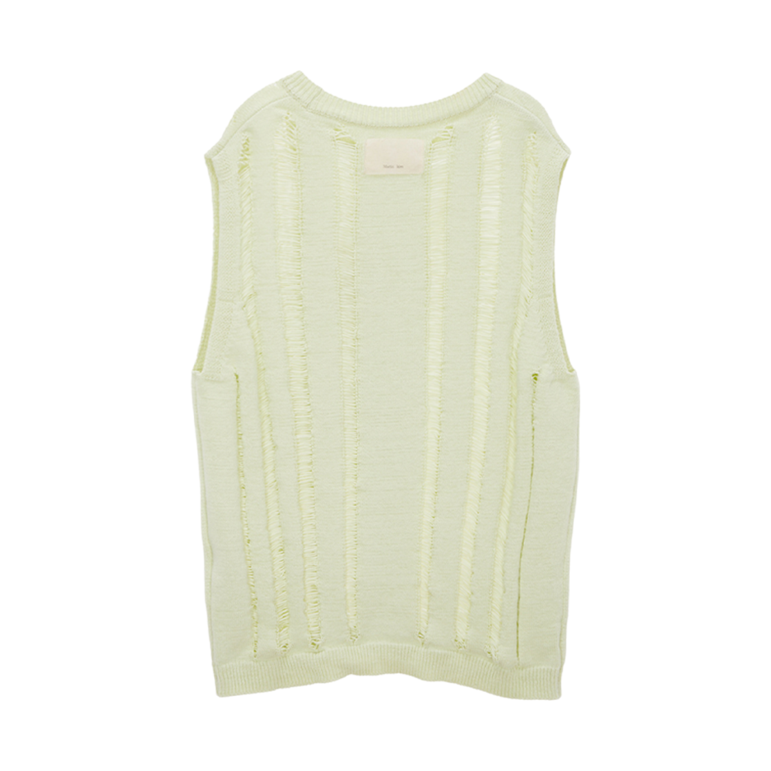 (W) 마뗑킴 크로쉐 니트 베스트 라이트 그린((W) Matin Kim Crochet Knit Vest Light Green) - 2