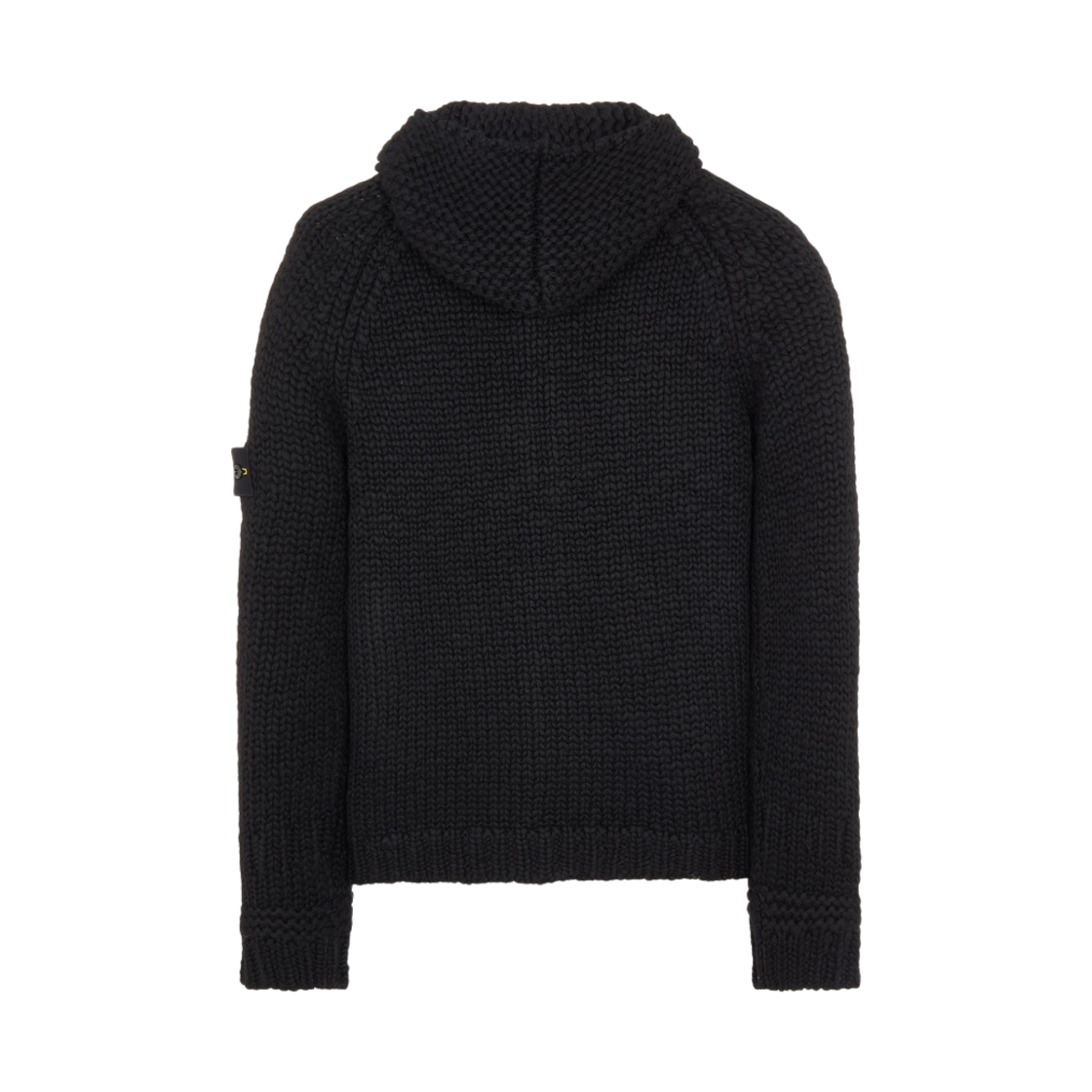 스톤 아일랜드 544D4 핸드메이드 필 후드 니트 가디건 블랙 - 22FW(Stone Island 544D4 Handmade Feel Hooded Knit Cardigan Black - 22FW) - 2