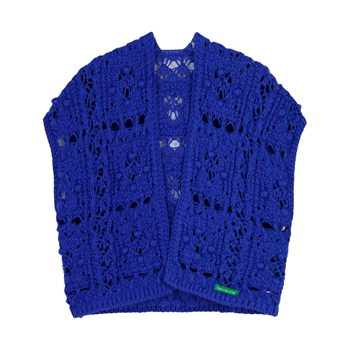 그린 버터 우먼 크로세 폼 볼레로 가디건 블루