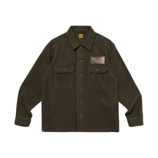 휴먼 메이드 울 CPO 셔츠 네이비 | Human Made | KREAM