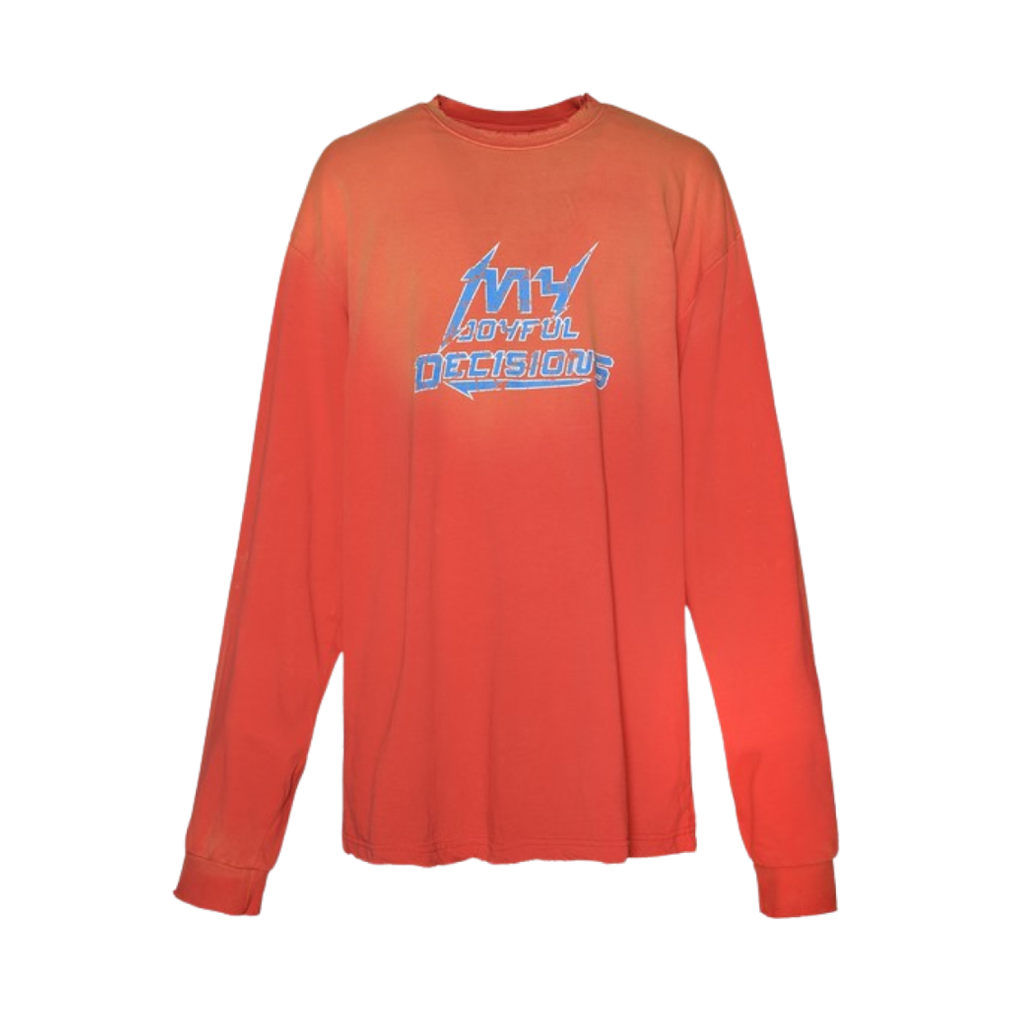 엠제이디 크랙 로고 롱슬리브 티셔츠 레드(MJD Crack Logo Long Sleeve T-Shirt Red)