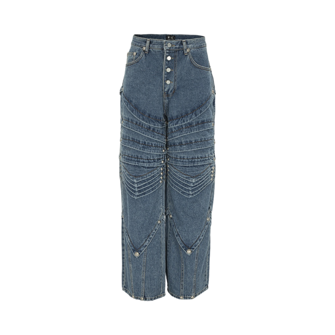 떠그 클럽 워리어 데님 스터드 팬츠 데님