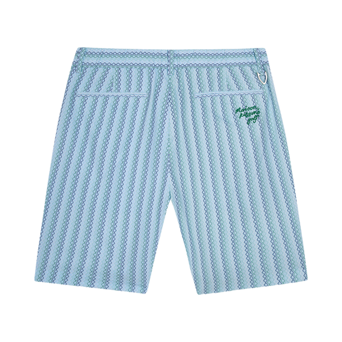 메종 키츠네 스크립트 다이아몬드 스트라이프 H 팬츠 스카이 블루(Maison Kitsune Script Diamond Stripe H/Pants Sky Blue) - 2
