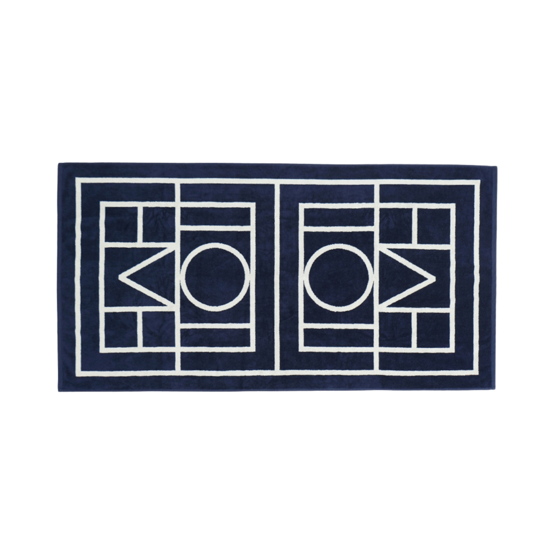 토템 모노그램 자카드 비치 타월 네이비(Toteme Monogram Jacquard Beach Towel Navy)