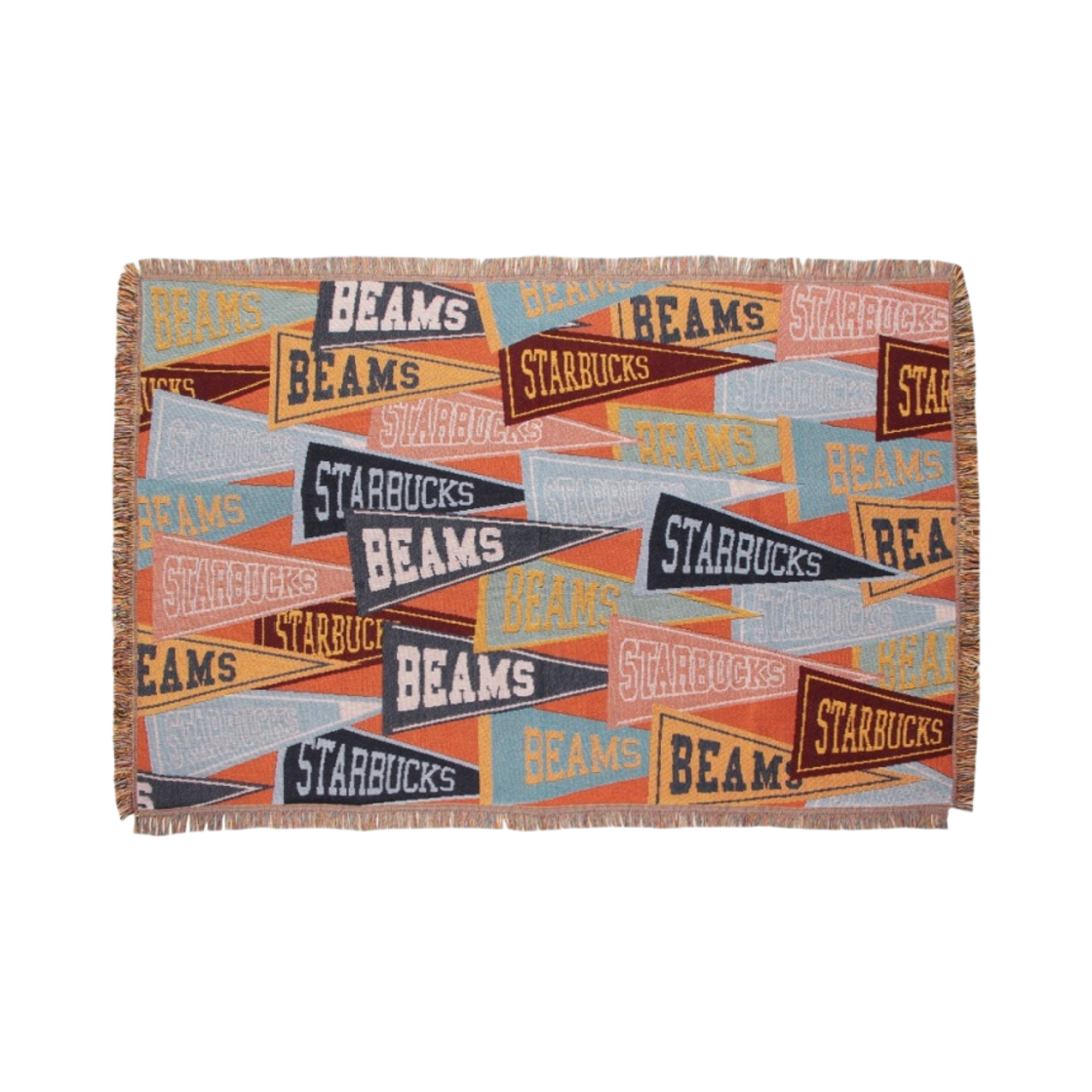 스타벅스 x 빔즈 쓰로우 블랭킷 패넌트 디자인 오렌지(Starbucks x Beams Throw Blanket Pennant Design Orange)