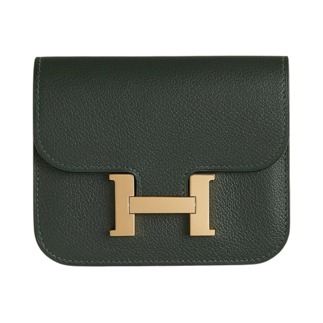 에르메스 콘스탄스 슬림 바이컬러 지갑 에버컬러러 & 옐로우 골드 베르 퐁쎄 베르 모옌(Hermes Constance Slim Bicolor Wallet Evercolor & Yellow Gold Vert Fonce Vert Moyen) - 1