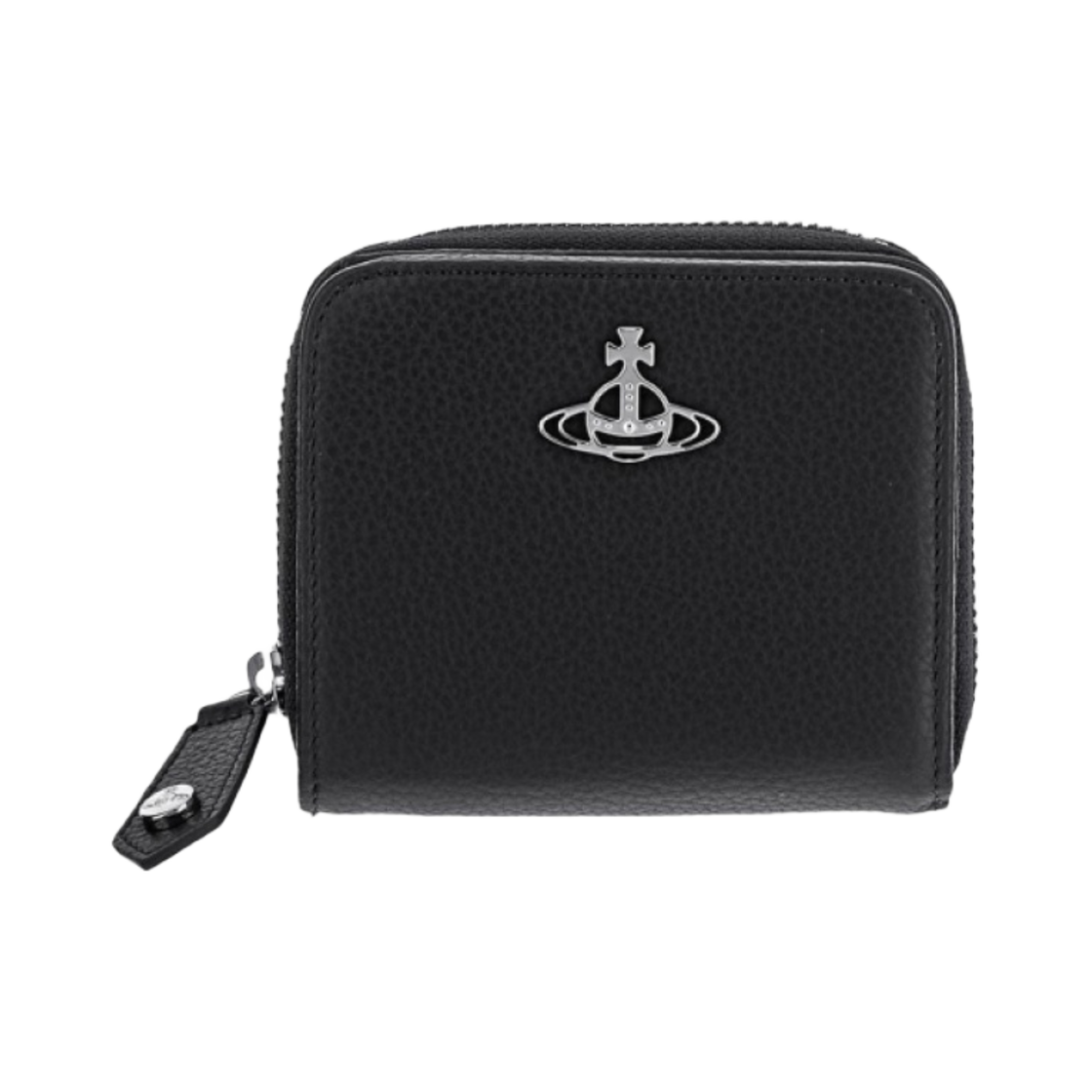 비비안 웨스트우드 그레인 레더 미디움 지퍼 지갑 블랙(Vivienne Westwood Grain Leather Medium Zip Wallet Black) - 1
