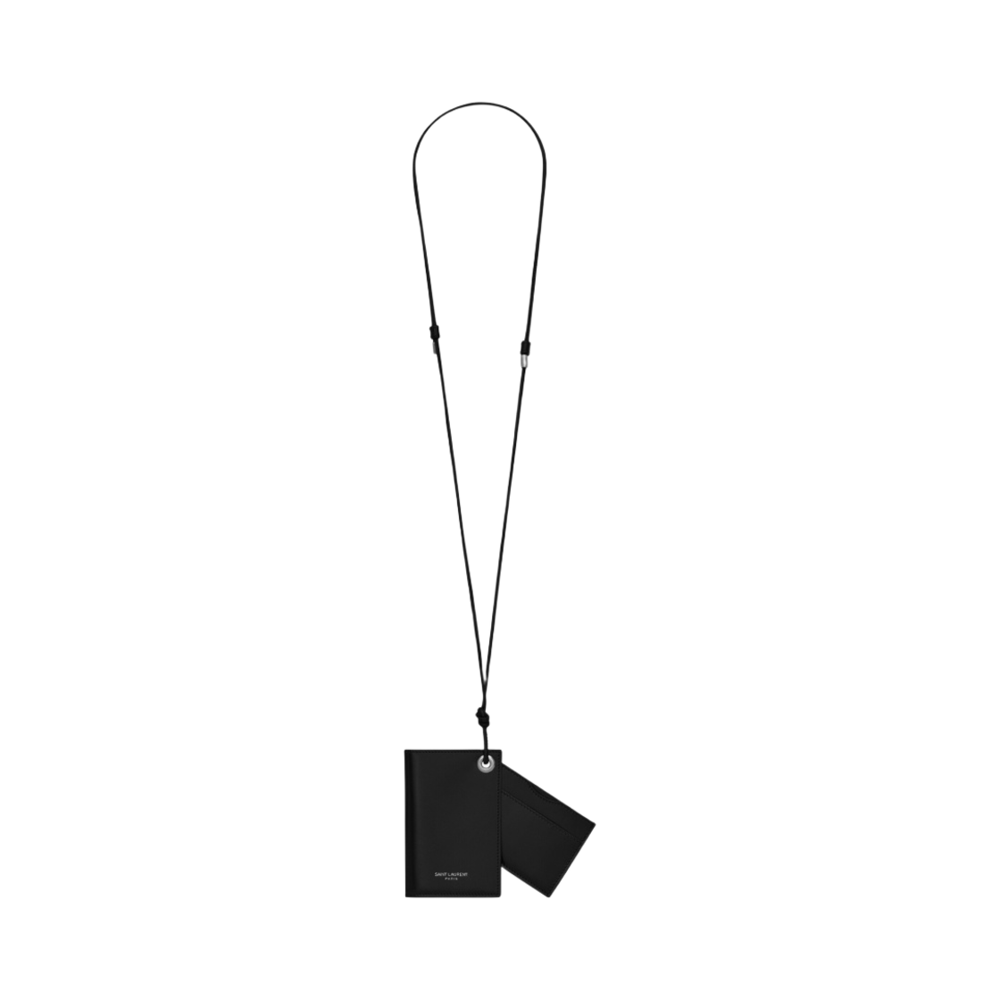 생로랑 스무스 카프스킨 매트 나파 레더 플립 카드 케이스 블랙(Saint Laurent Flip Card Case in Smooth Calfskin and Matte Nappa Leather Black) - 3