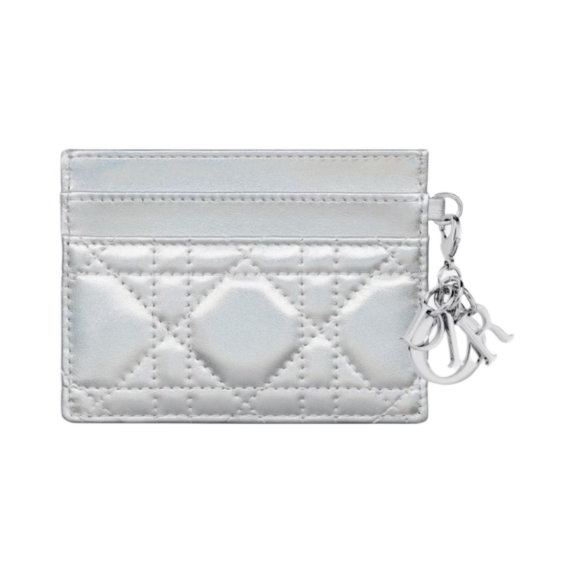 디올 레이디 5 슬롯 카드 홀더 까나쥬 램스킨 이리디센트 메탈릭 실버(Dior Lady Five Slot Card Holder Cannage Lambskin Iridescent Metallic Silver) - 2