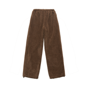 [1st reorder] FARVEN Teddy Jogger Pants Brown