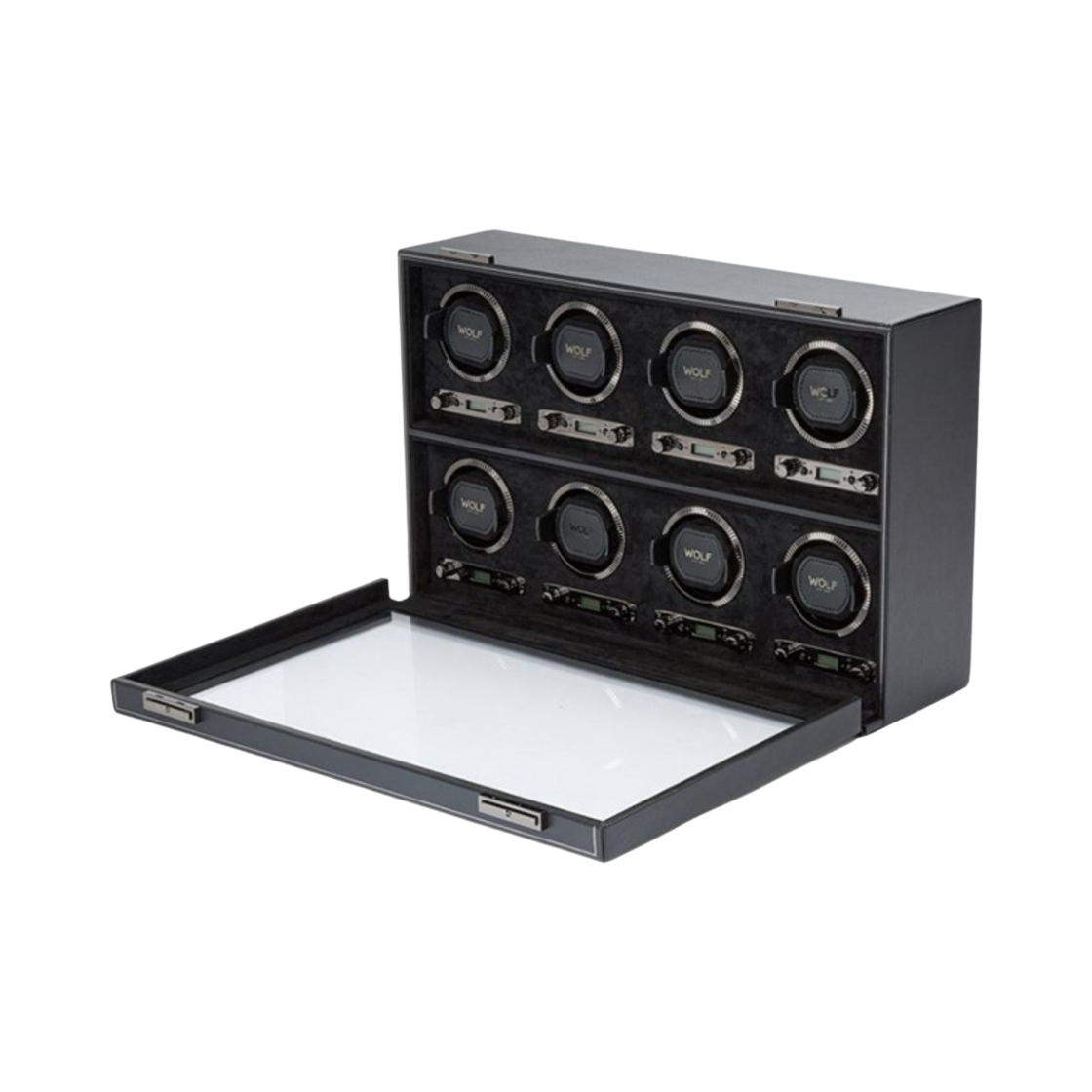 울프 1834 브리티쉬 레이싱 8 피스 워치 와인더 블랙(Wolf 1834 British Racing 8 piece Watch Winder Black) - 2