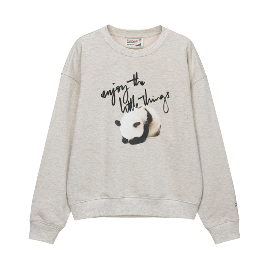 던스트 판다 스웨트셔츠 오트밀 멜란지(Dunst Panda Sweatshirt Oatmeal Melange) - 1
