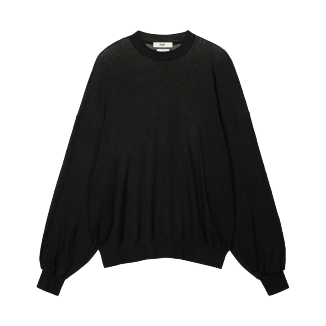 다이닛 소프트 오버핏 스웨트셔츠 블랙(Deinet Soft Overfit Sweatshirts Black) - 1