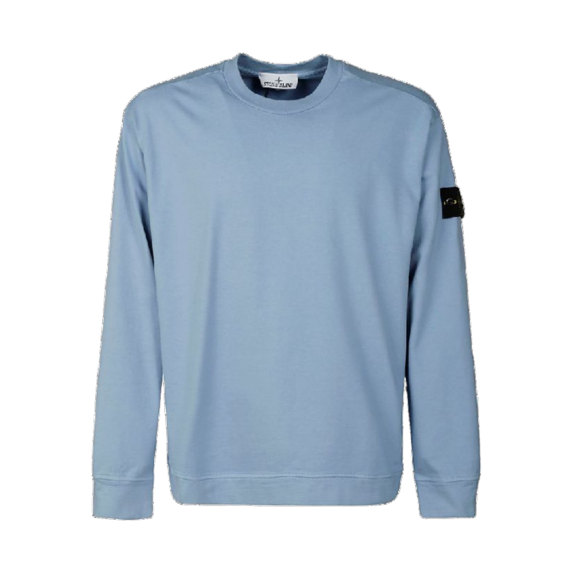 스톤 아일랜드 63750 가먼트 다이드 거즈드 코튼 크루넥 스웨트셔츠 파스텔 블루 - 22FW(Stone Island 63750 Garment Dyed Gauzed Cotton Crewneck Sweatshirt Pastel Blue - 22FW) - 1