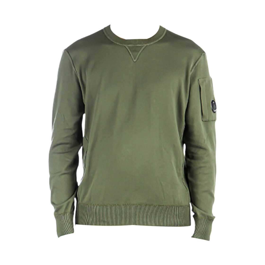 14CMKN127A004037A648 C.P. Company Sea Island Sweatshirt Bronze Green - 23SS
