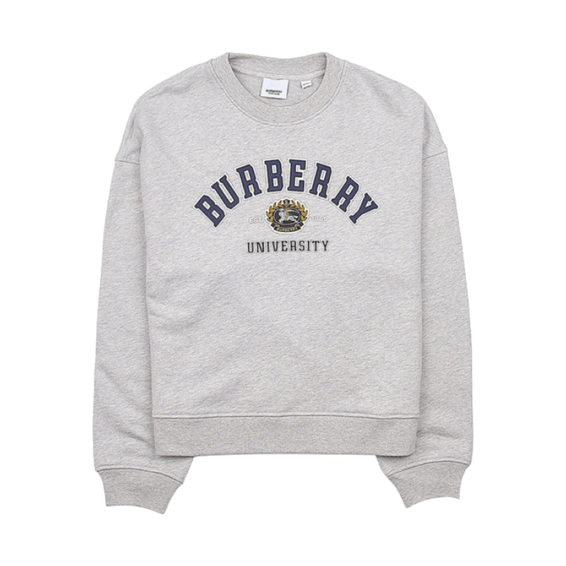 8068596 (Kids) Burberry College Graphic Cotton Sweatshirt Deep Dove Grey Melange