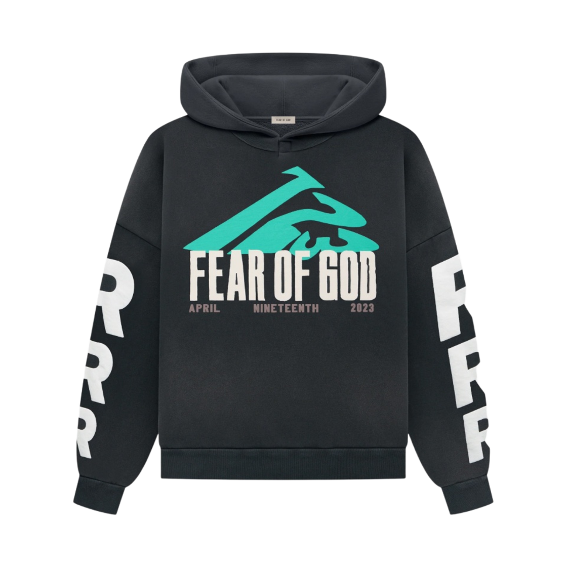 피어 오브 갓 x RRR123 마운틴 후드 블랙(Fear Of God X RRR123 Mountain Hoodie Black)