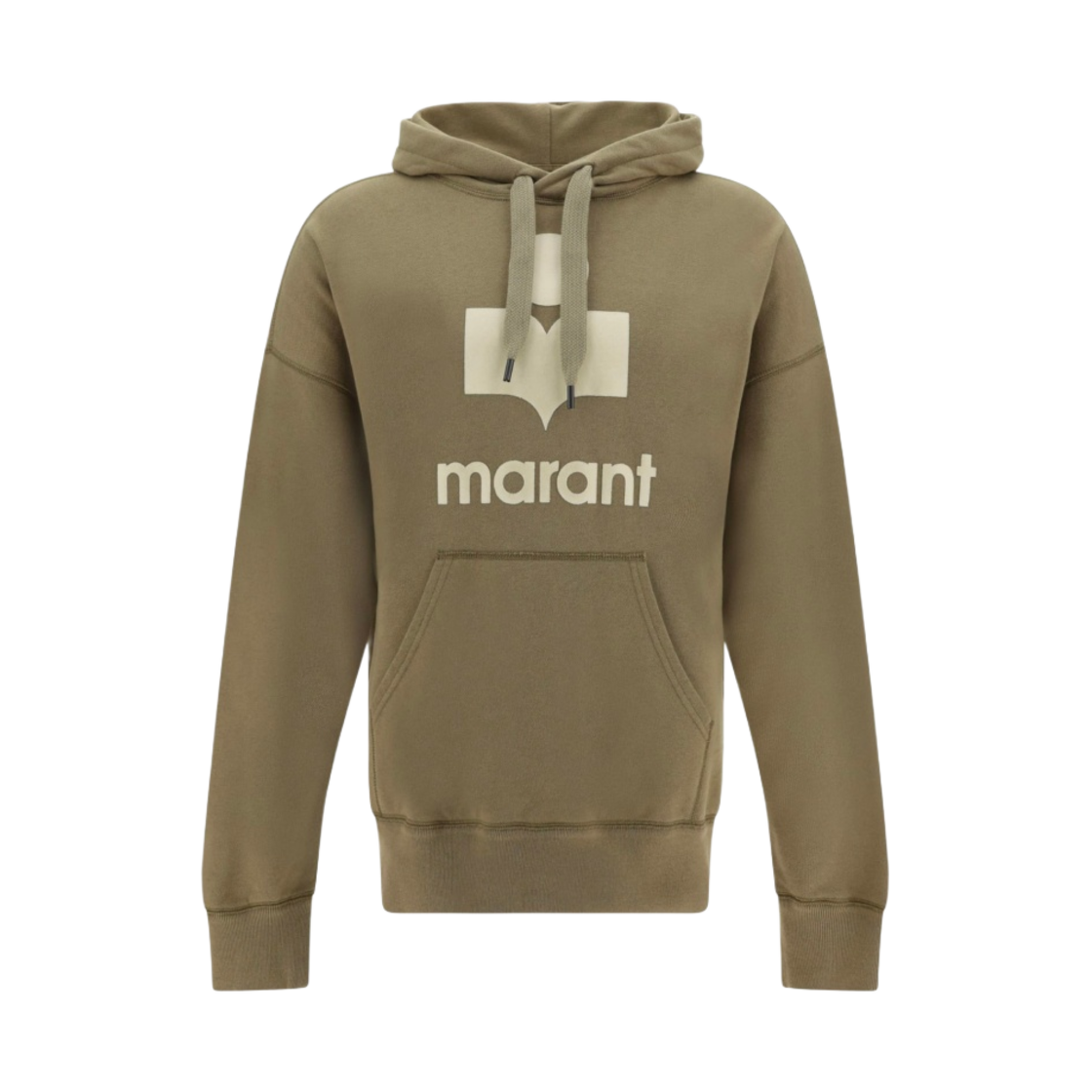 SW0027HA-A1M05H-KAEC Isabel Marant Miley Logo Hoodie Faded Khaki Ecru - 23SS
