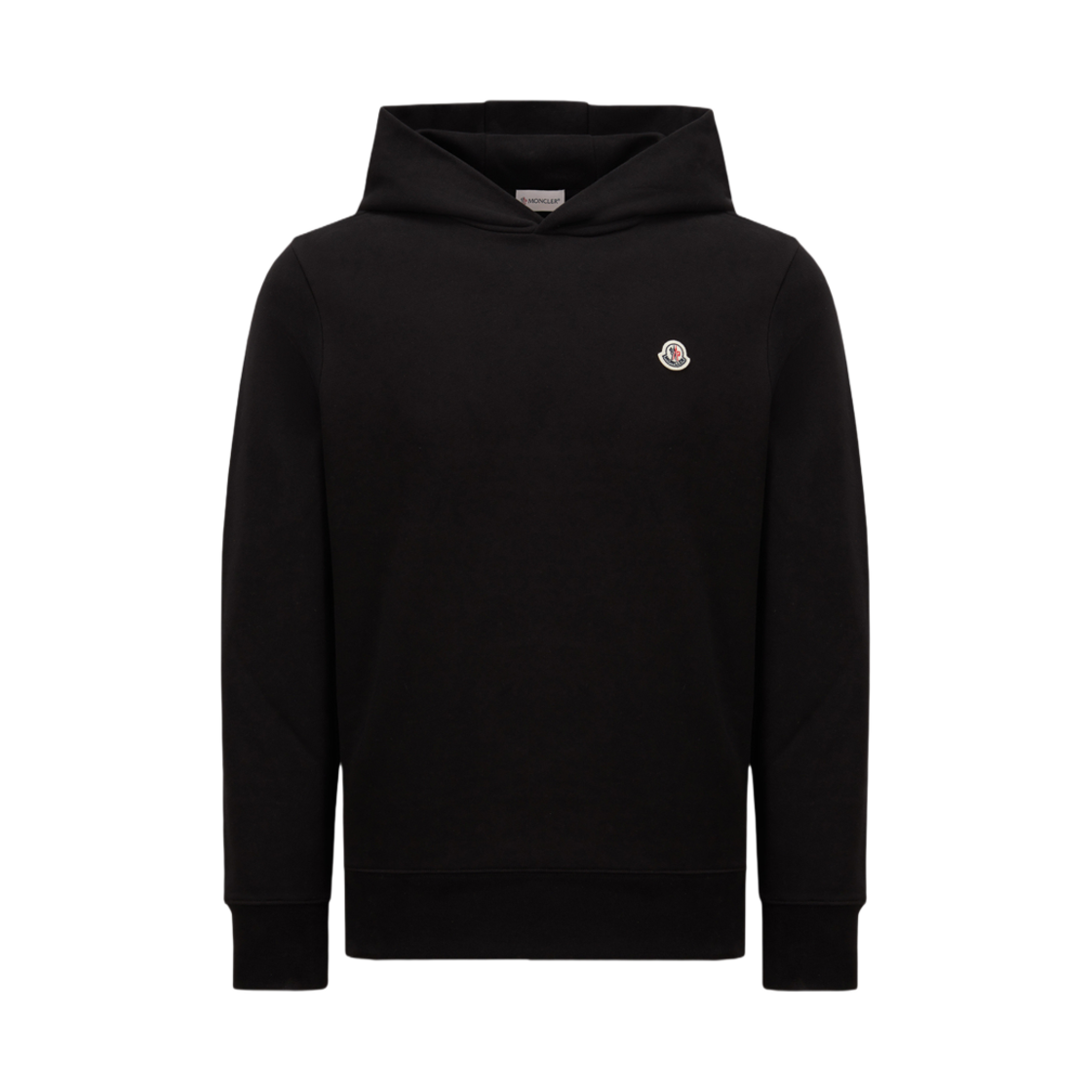 K1-091-8G00035-89AUJ-999 Moncler Logo Patch Cotton Hoodie Black - 25SS