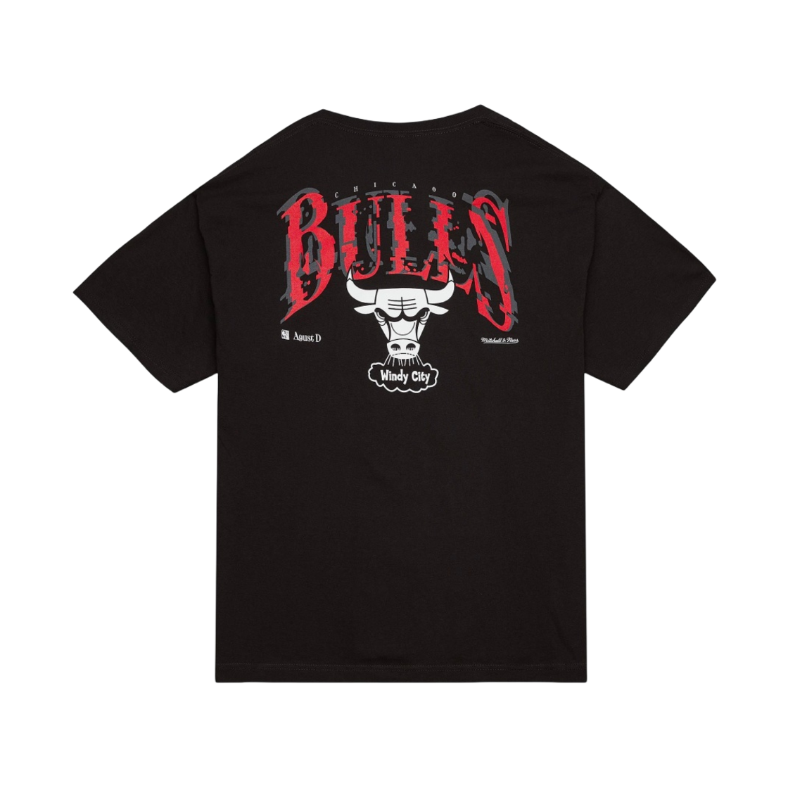 미첼앤네스 x 슈가 글리치 티셔츠 시카고 불스 블랙(Mitchell & Ness x Suga Glitch T-Shirt Chicago Bulls Black)