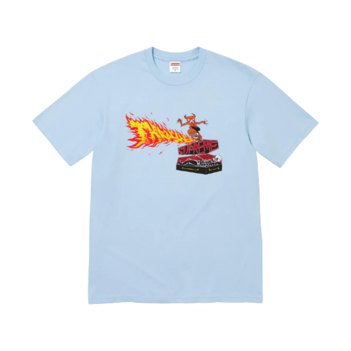 슈프림 x 트레셔 백 테일 티셔츠 파우더 블루 - 24FW(Supreme x Thrasher Back Tail T-Shirt Powder Blue - 24FW)