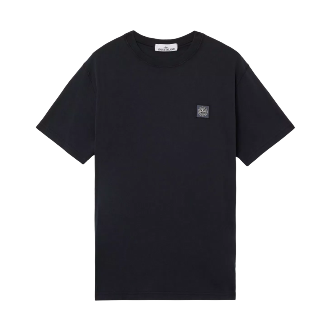 K1S1521002-37S0057-V0020 Stone Island 2100237 Organic Cotton Jersey Fissato Effect Slim-Fit Short-Sleeve T-Shirt with Compass Patch Navy Blue - 25SS