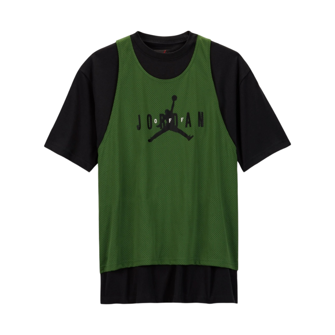 조던 x 오프화이트 숏슬리브 탑 포레스트 그린 블랙 - 아시아(Jordan x Off-White S/S Top Forest Green Black - Asia)