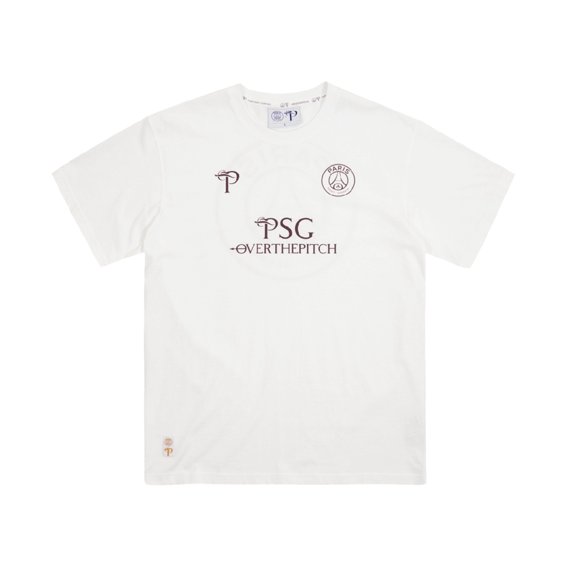 오버더피치 X 파리생제르망 클라시크 백 파리 반팔티(Over The Pitch PSG X P CLASSIQUE BACK PARIS SHORT SLEEVE WHITE)