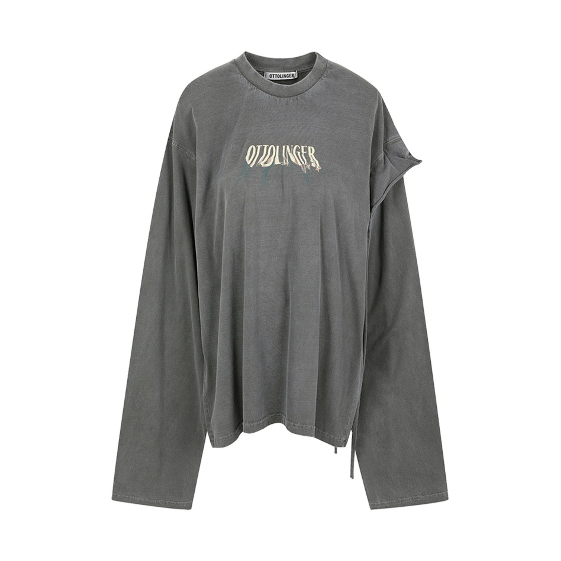 오토링거 우먼 디컨스트럭티드 오버사이즈 롱슬리브 그레이 - 24FW(Ottolinger Women Deconstructed Oversized Longsleeve Grey - 24FW)