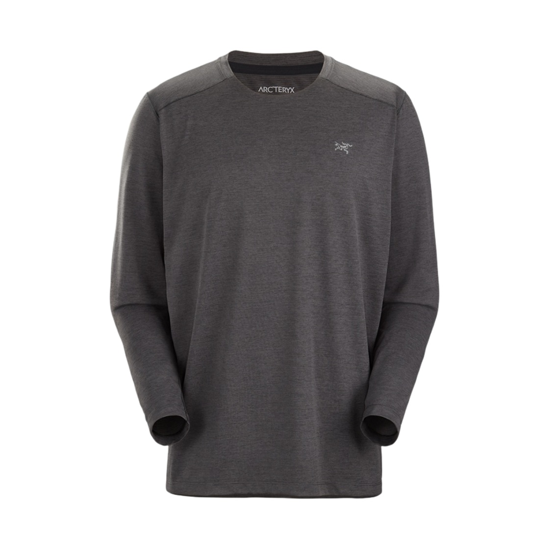 7665 Arc'teryx Cormac Crew Neck Long Sleeve T-Shirt Black Heather