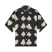 Needles x END. Blackjack Short Sleeve Shirt Black Off White