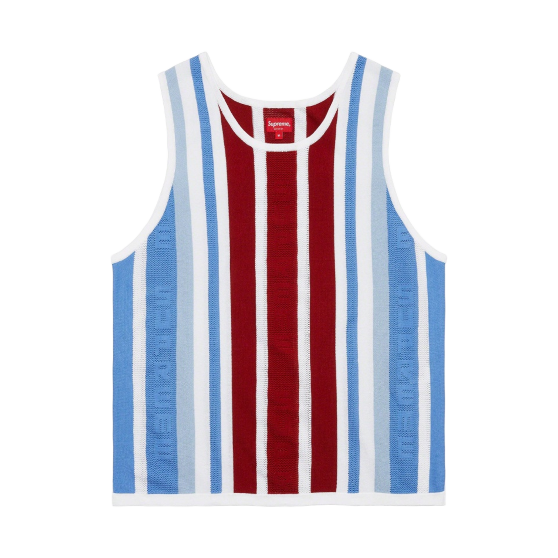 슈프림 니트 스트라이프 탱크탑 화이트 - 23SS