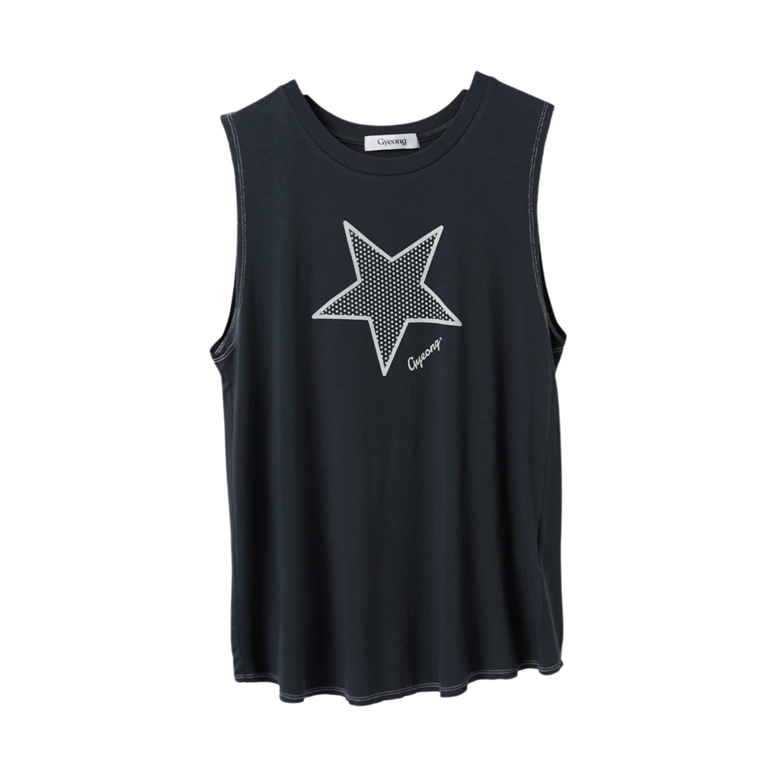 경 도트 스타 로고 슬리브리스 챠콜(Gyeong Dot Star Logo Sleeveless Charcoal) - 1