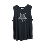 Gyeong Dot Star Logo Sleeveless Charcoal