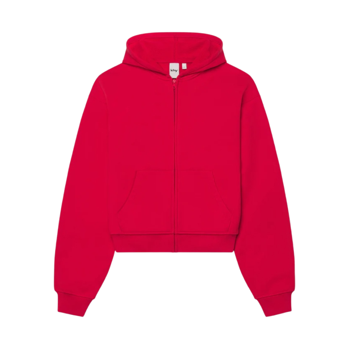 (W) 카이 플리스 후드 집업 레드((W) Khy Fleece Zip Hoodie Red) - 1