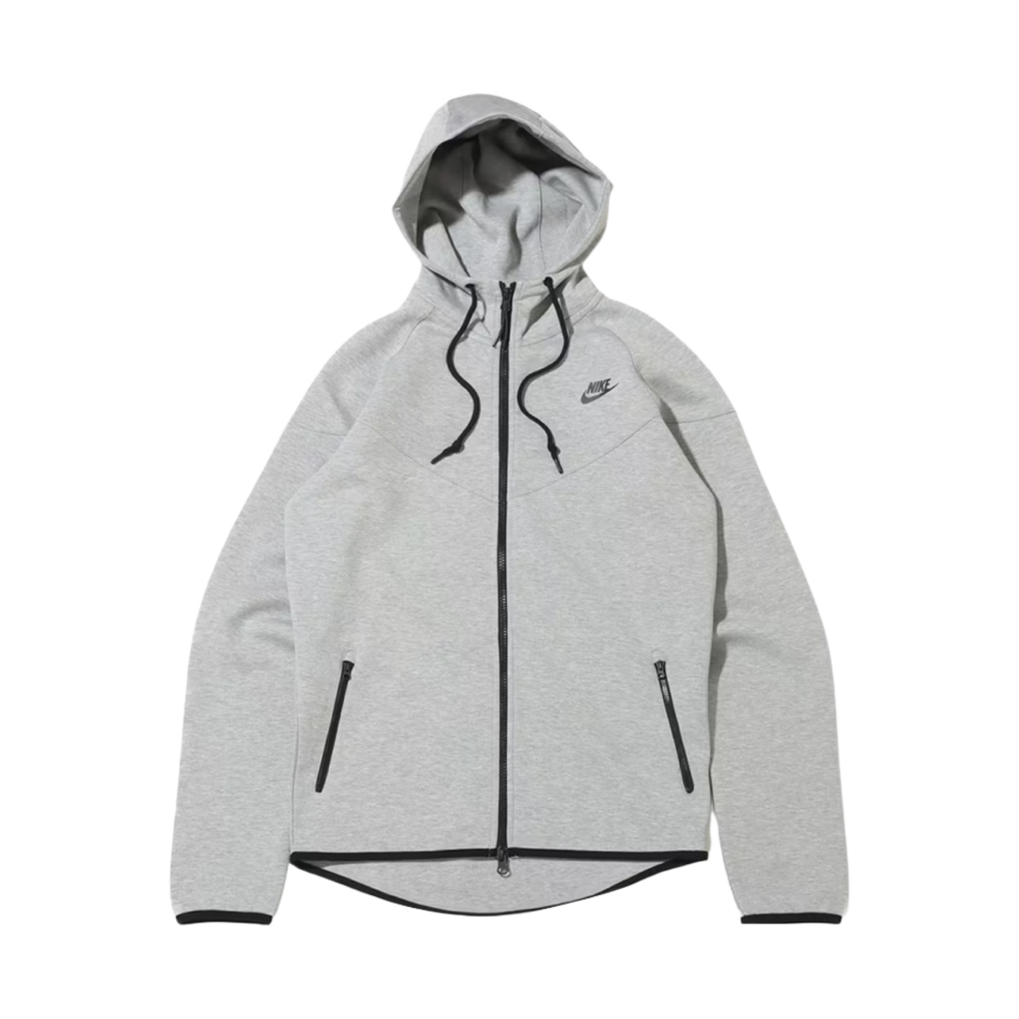 나이키 NSW 테크 플리스 OG 풀 집 후드 다크 그레이 헤더 - 아시아(Nike NSW Tech Fleece OG Full Zip Hoodie Dark Grey Heather - Asia)